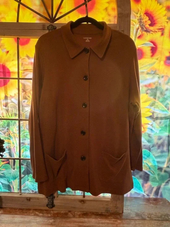 Lands End Lightweight Cotton Jacket - Picture 1 of 7